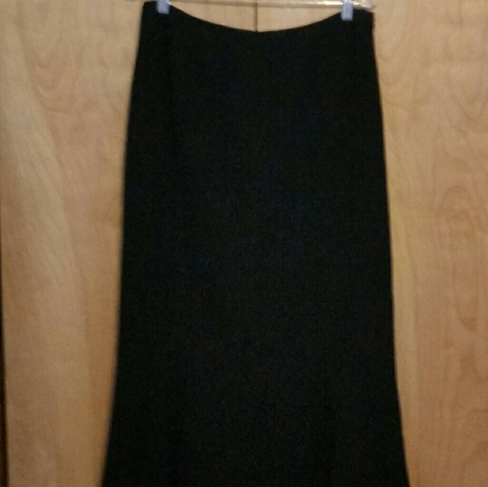 Black flared skirt